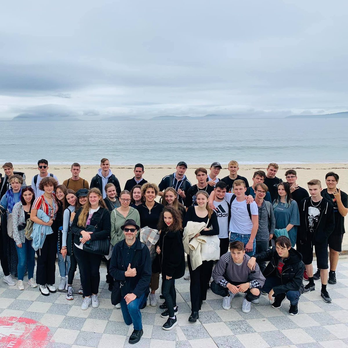 Group of participants on an Atlantic beach