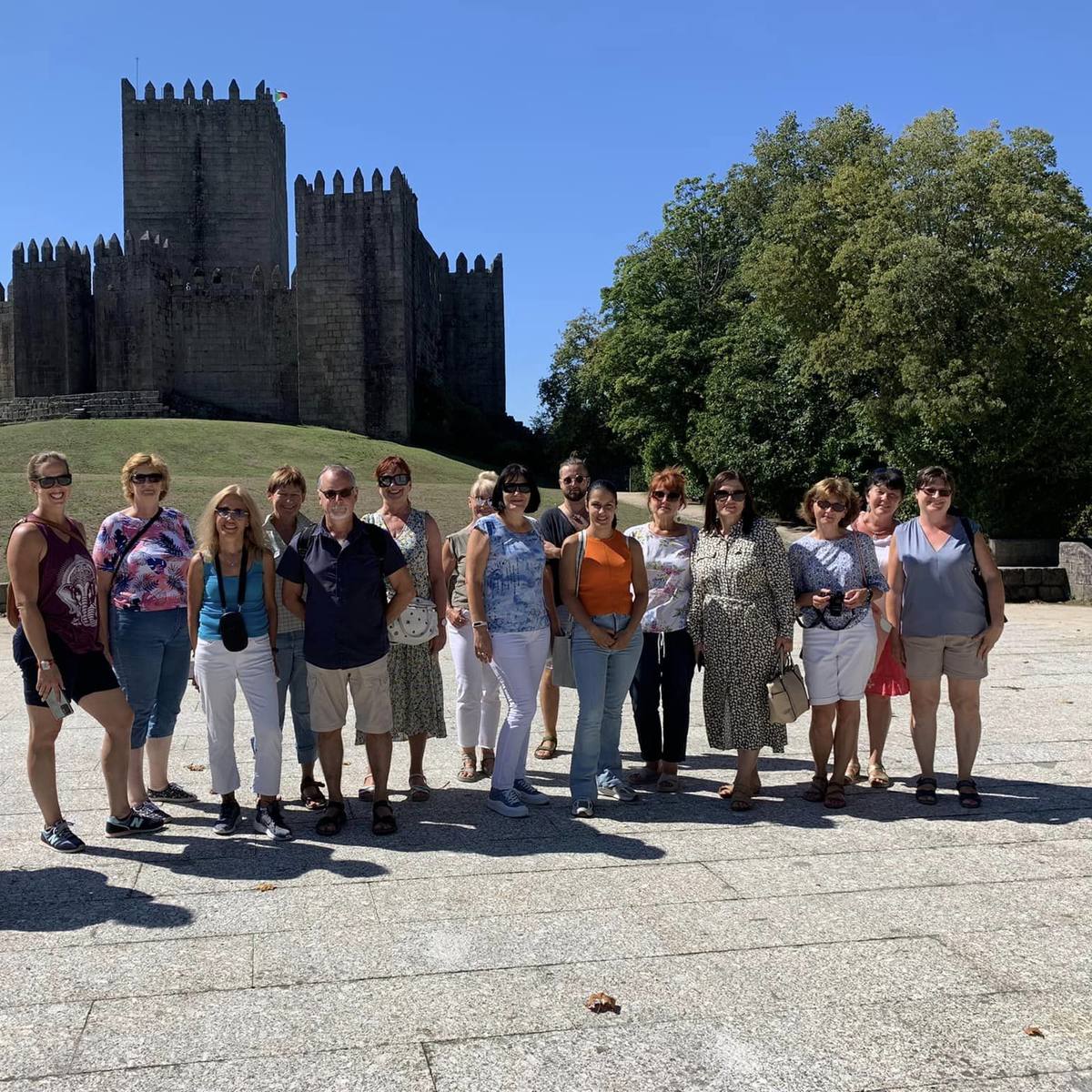 Group in front of Guimarães castle