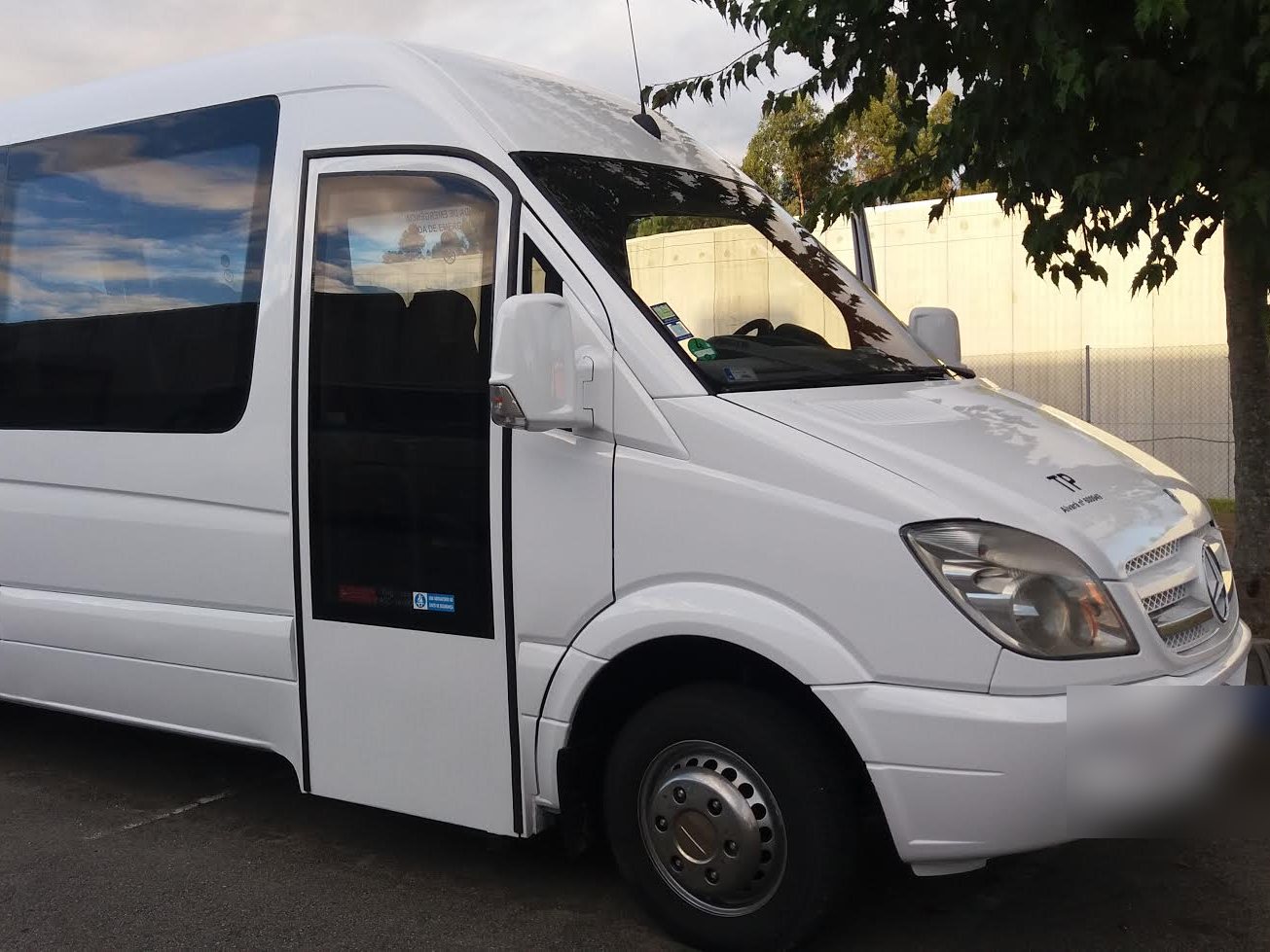 Minibus usado nos transfers de grupo